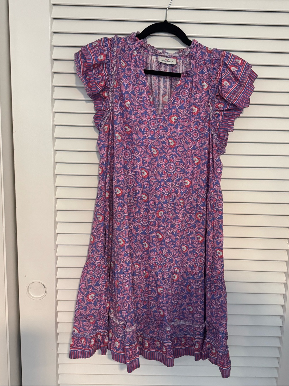 Vineyard Vines Katama Print Floral Ruffle Mini Dress